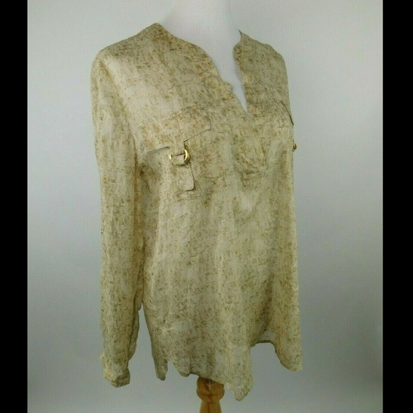 Diane von Furstenberg Danielle Metallic Blouse - Picture 1 of 8